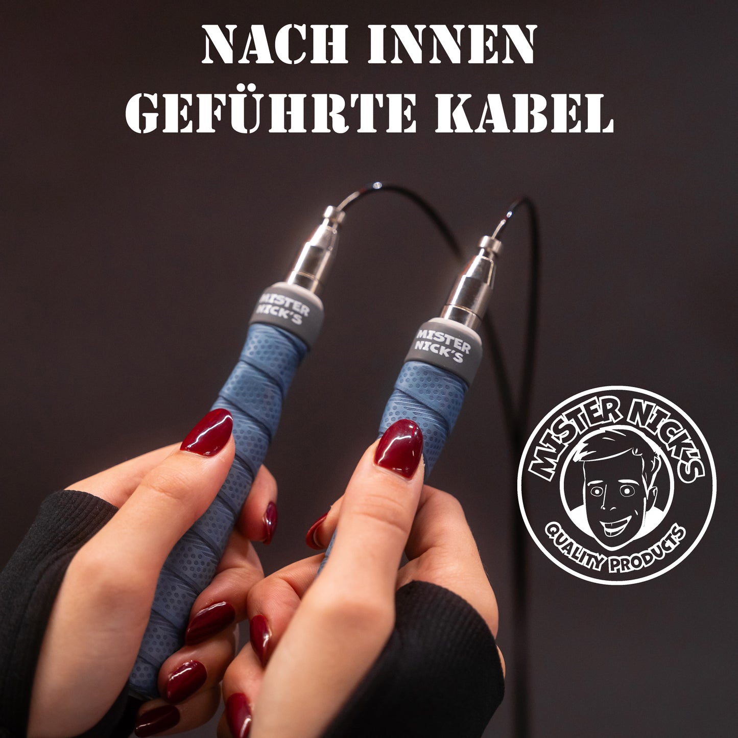 Mister Nick's Profi Springseil mit Kugellager, mit Zubehör