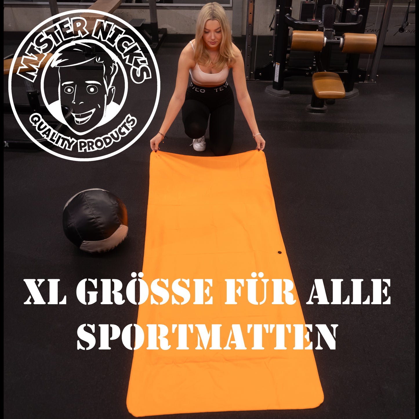 Mister Nick's Sport Handtuch - kompakt, leicht, 190 x 80cm, mit Tasche