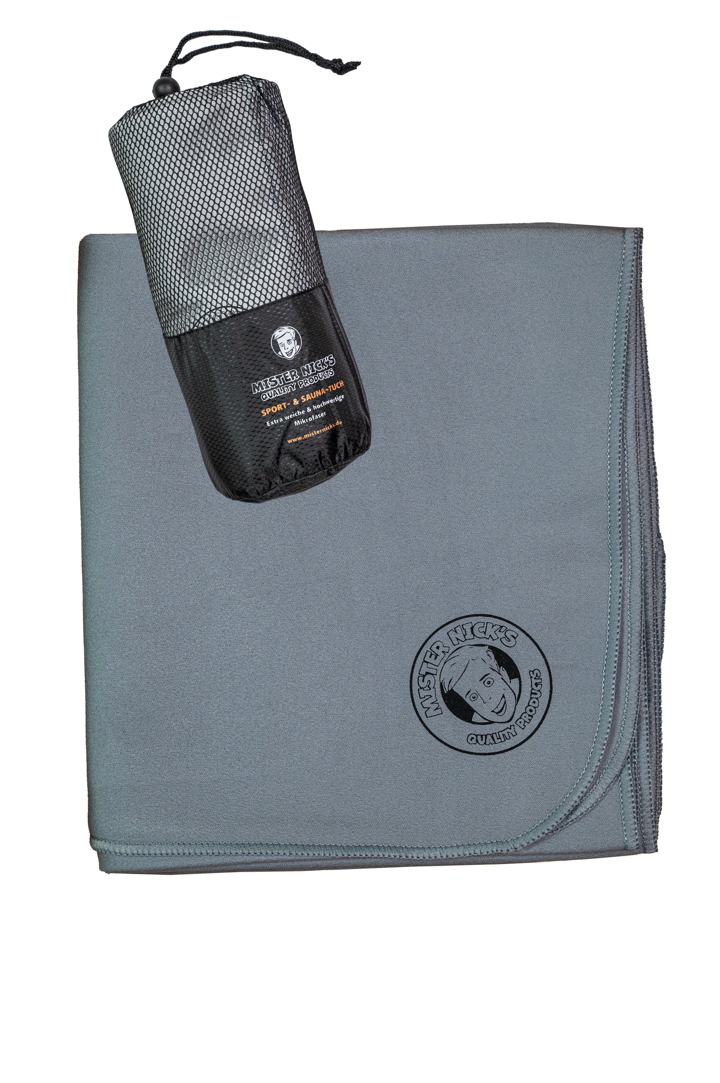 Mister Nick's Sport Handtuch - kompakt, leicht, 190 x 80cm, mit Tasche