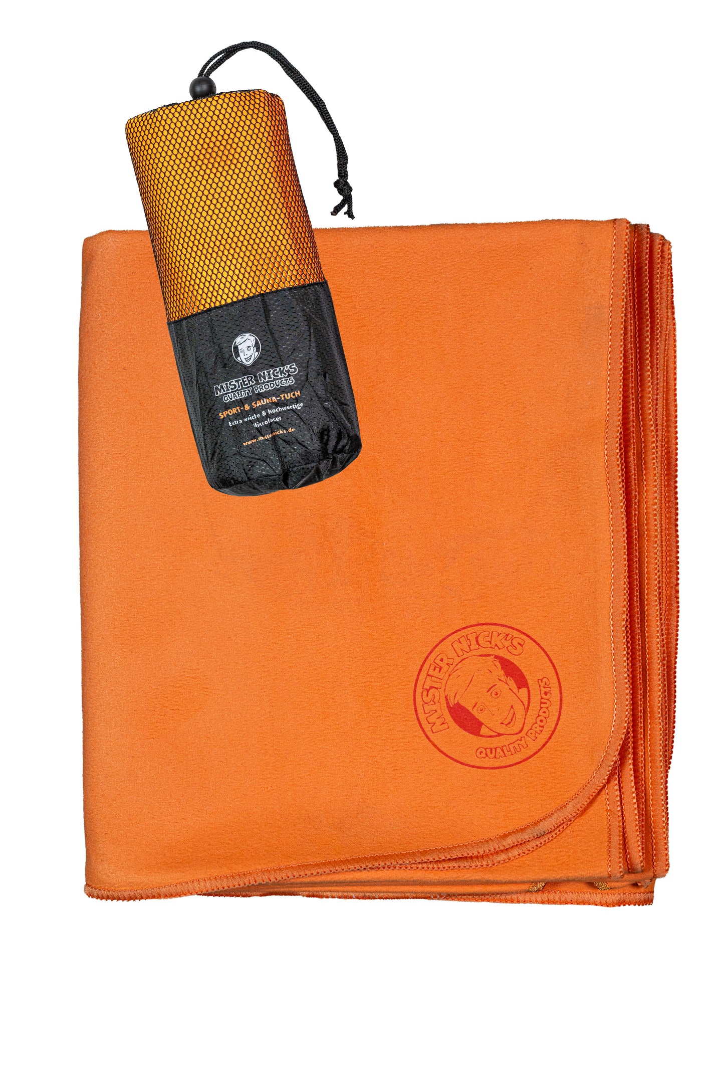 Mister Nick's Sport Handtuch - kompakt, leicht, 190 x 80cm, mit Tasche